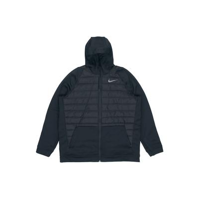 Veste à capuche zippée intégrale solide Homme Vêtements d'extérieur Noir CZ4342-010