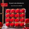 Red Flocked Lantern Ornaments for New Year, Wedding, and Spring Festival Decorations