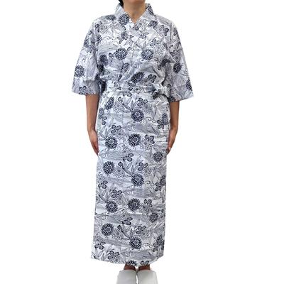 Hanasan Nature Front Waist Plus Sizes Random Pattern Sleepwear, Double-Layered Gauze, 100% Cotton, Opening, Drawstring, S, M, L, LO, Women's, (LO)