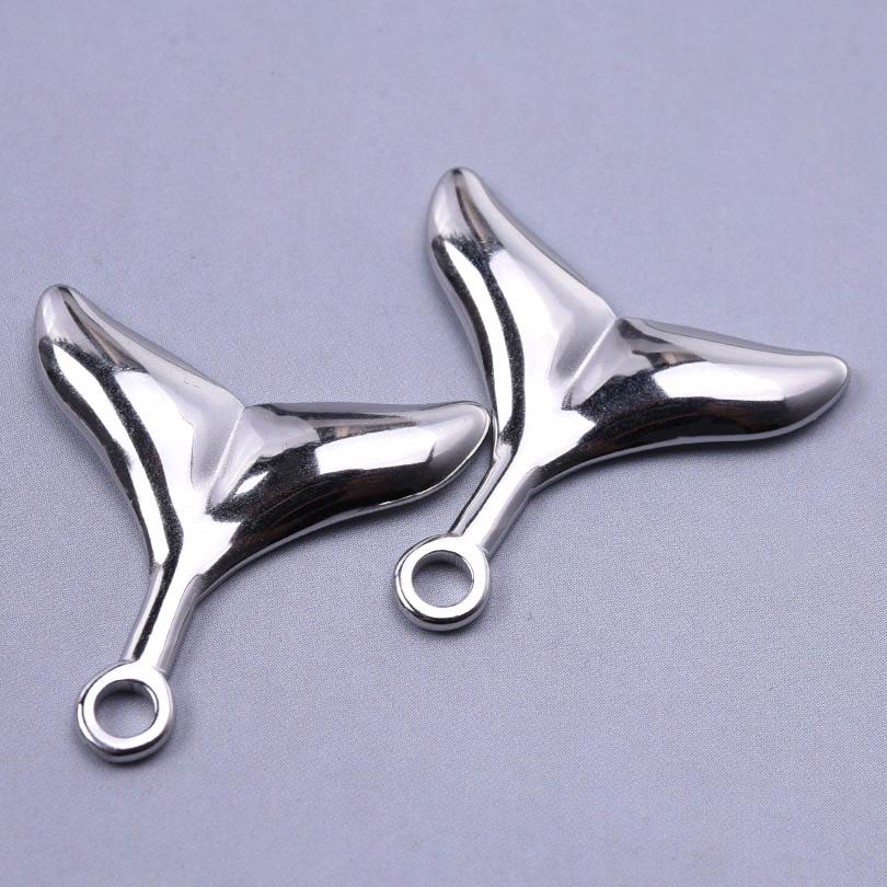 Starfish Conch Fish Tail Silver Color Stainless Steel Charms For Jewelry Making Supplies Ocean Animal Pendant 6pcs/Lot Breloque