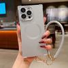 Oil injection right angle anti-drop magnetic mobile phone case is suitable for Apple 16PRO advanced sense 15 fine hole protective cover lanyard