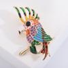 Personalized Cute Alloy Enamel Dripping Oil Colored Parrot Brooch Creative Animal Corsage Versatile Clothing Jewelry