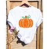 Autumn Pumpkin Trend Women Female Happy Halloween Thanksgiving Fashion Clothing Fall Festival T-shirts Print T Top Graphic Tee