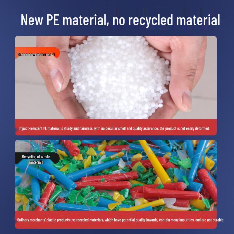 60L Blue Round Outdoor Plastic Trash Can