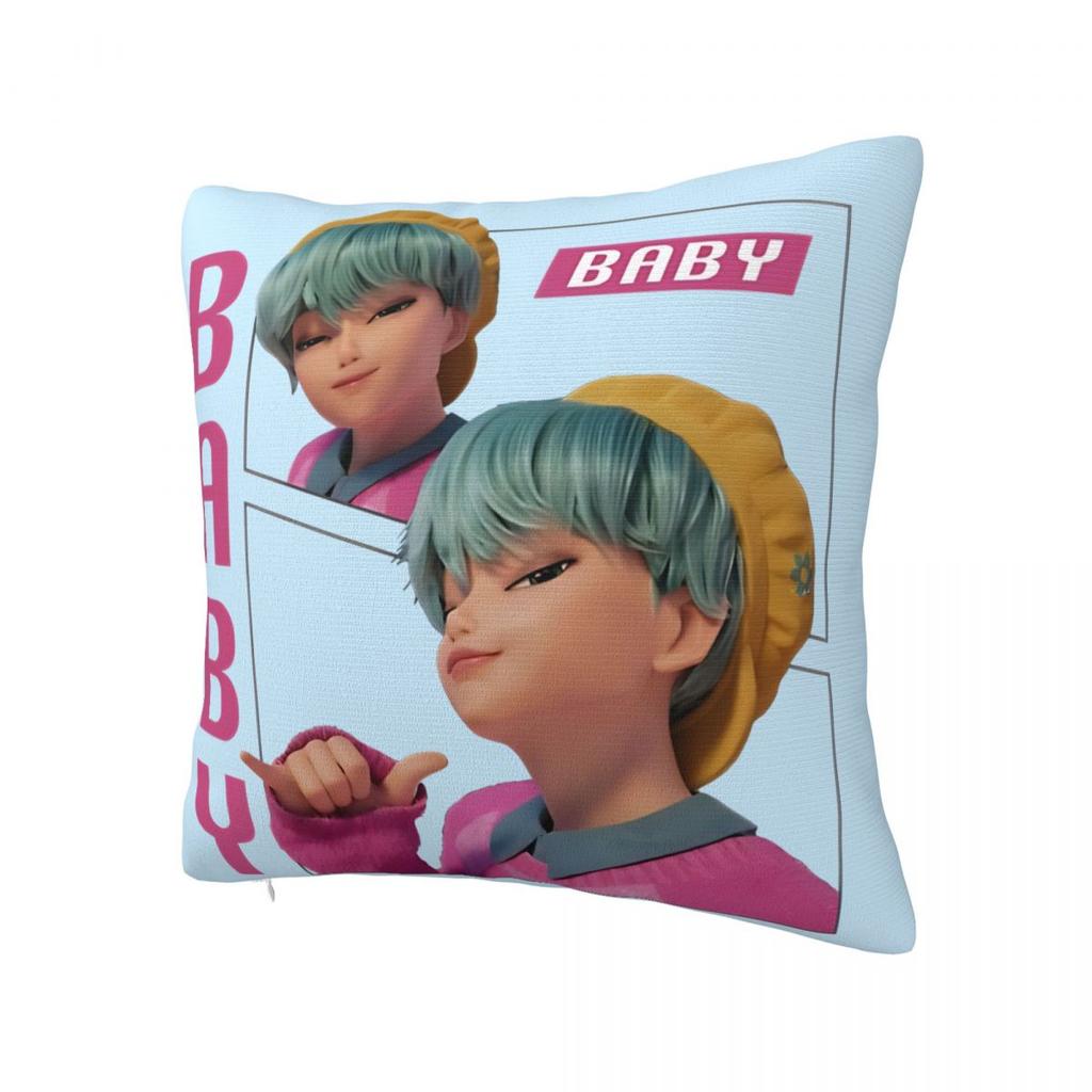 Baby Saja Kpop Demon Hunters Pillowcase Printing Polyester Cushion Cover Decorations Pillow Case Cover Seater Zipper 45*45cm