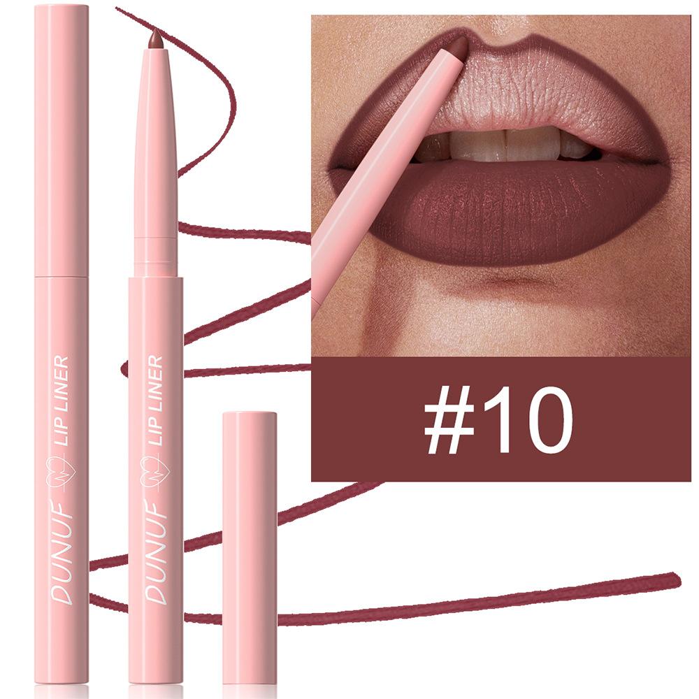 12 Colors Matte Lipliner Pencil Red Contour Tint Lipstick Waterproof Long Lasting Non-stick Cup Moisturising Lips Makeup