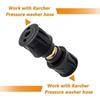 Black High pressure quick connector Plastic Universal High pressure hose adapter Water Pipe Extension Accessories for Karcher