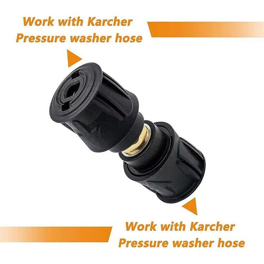 Black High pressure quick connector Plastic Universal High pressure hose adapter Water Pipe Extension Accessories for Karcher