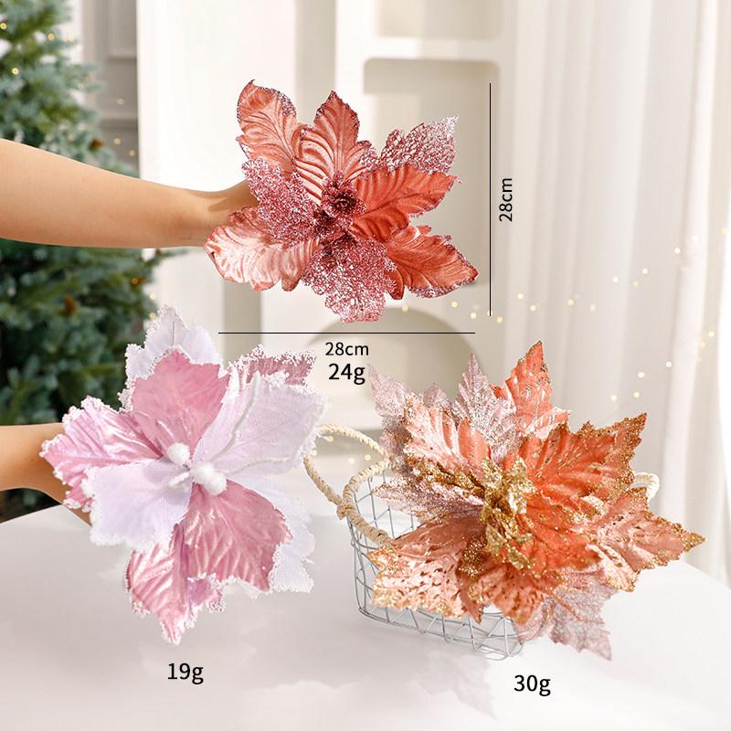 Warm Christmas Flower Pendant: DIY Artificial Tree Insert Decoration