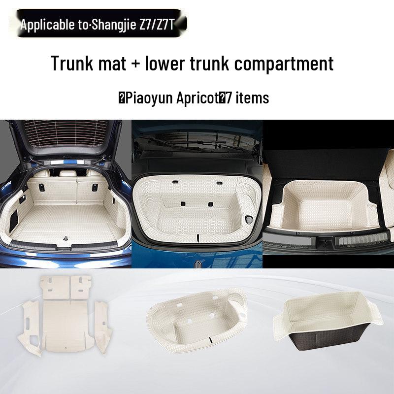 Shangjie Z7/Z7T Front and Rear Leather Trunk Mat Set for Full Coverage Protection