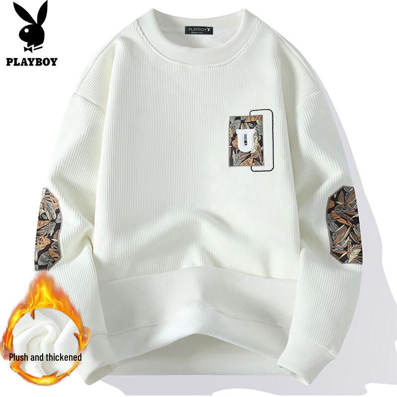 

PLAYBOY Men s Fleece Lined Round Neck Sweatshirt 2XL