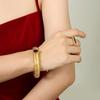 Elegant Gold-Plated Zircon Elastic Bangle: Korean-European Style Women's Jewelry