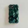 Luxury Plating Wrinkle Wavy Curly Edge Phone Case For 17 16 15 12 13 14 Pro Max 3D Unevenness Camera Protection Cover