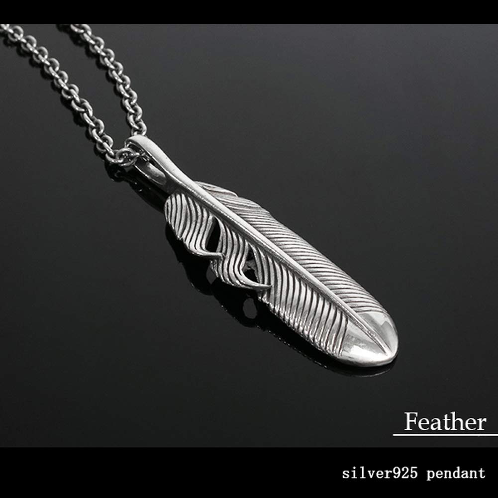 Gin no Feder Silber 925 Anhänger Spitze Indianerfeder [Shinjuku Kura] (ohne Kette) Herren