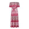 Fashion Women's Casual Summer Printed Elatic Waist Pullover Loose Dress