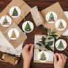500pcs Merry Christmas Stickers Round Christmas Tree Tags Stickers for Kids Gifts Baking Package Envelope Stationery Decoration