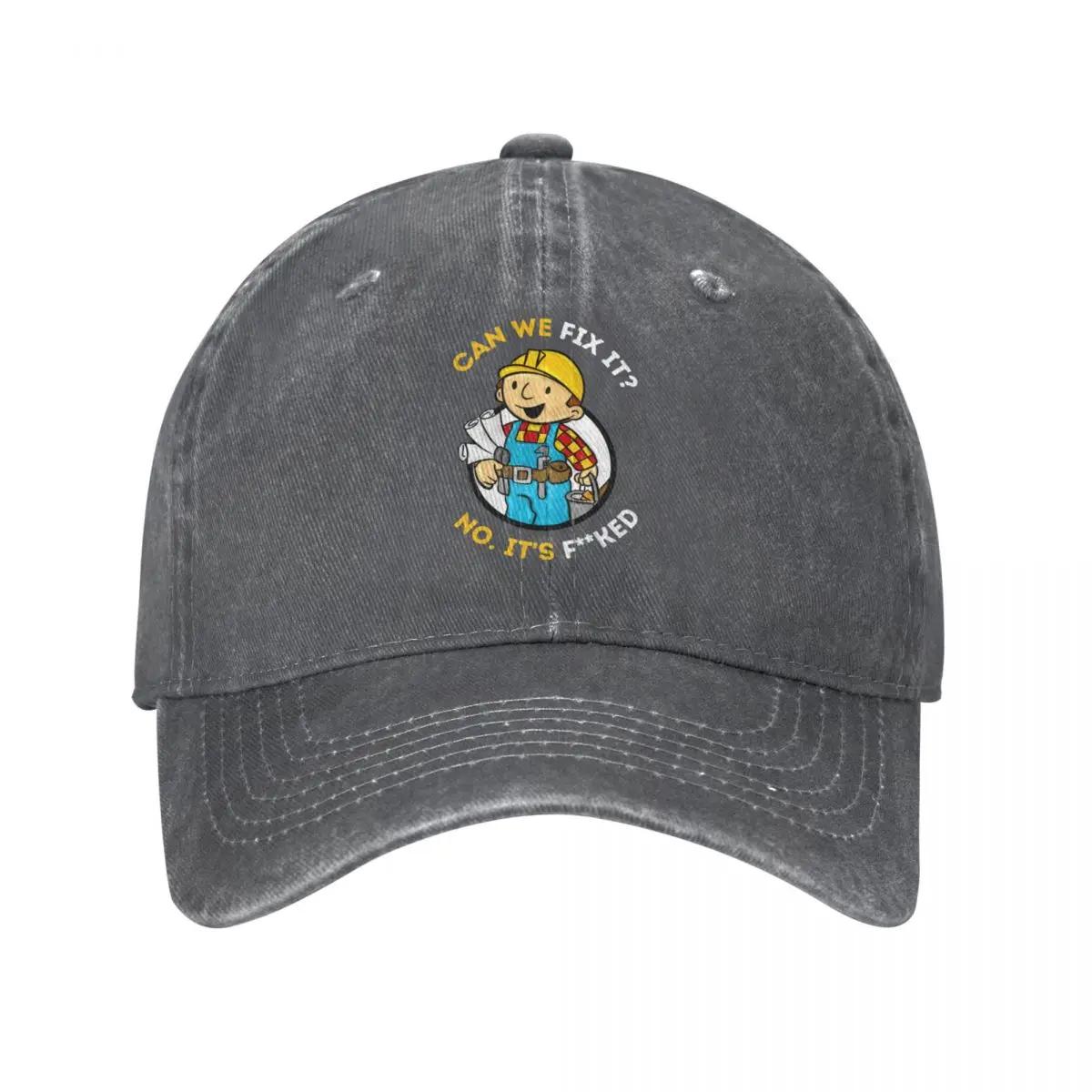 

Bob The Builder Baseball Caps Classic Distressed Washed Can We Fix It Funny Repair Man Sun Cap Unisex Outdoor Summer Caps Hat Adjustable