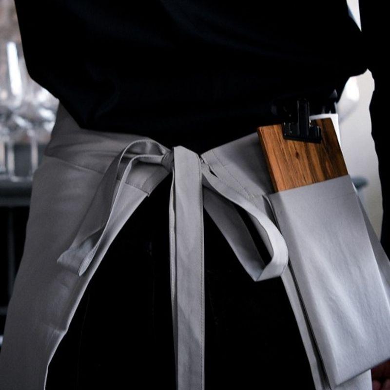 a.mont Dangled Back Pocket Waist Apron #AA1956 Gray