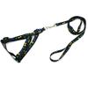 Printed Polyester Leash & Harness Set for Small/Medium Dogs & Cats