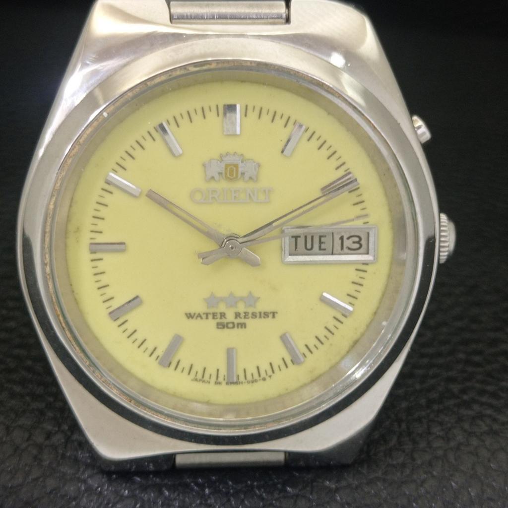 GENUINE VINTAGE ORIENT AUTOMATIC 46943 JAPAN MENS ORIGINAL DIAL WATCH a703483-1 R213c-a703483