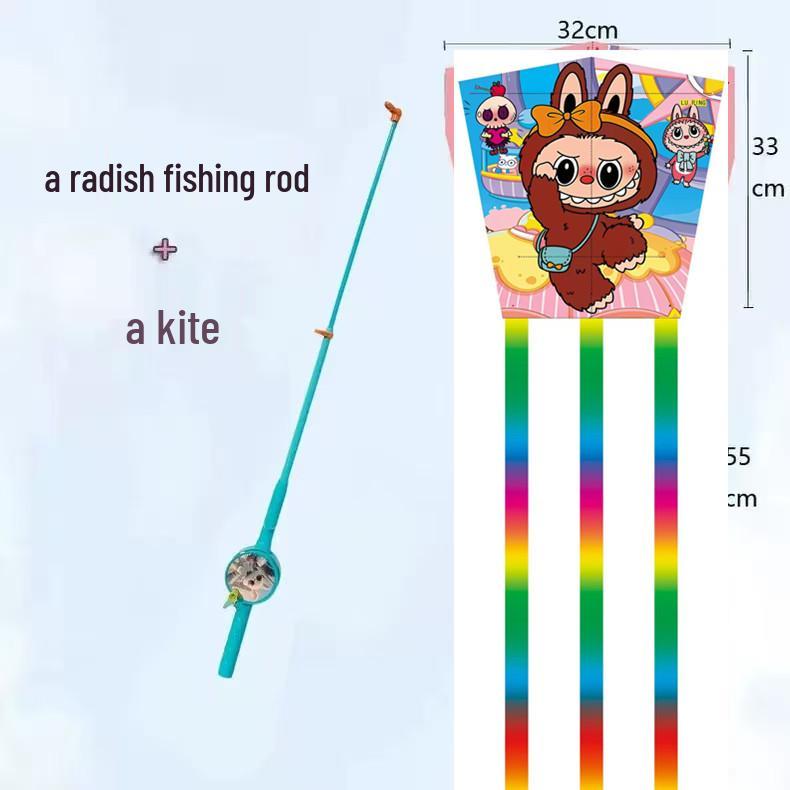Weifang Traditional Handmade Fishing Rod Kite: Easy-to-Fly Outdoor Parent-Child Fun Kite for Adults & Children