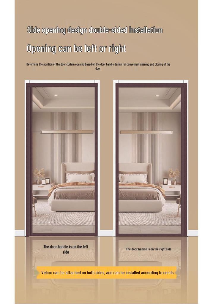 Diamond Mesh Magnetic Mosquito Door Curtain with Full-Frame Seal