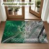 Crystal Velvet Square Rug Custom NameIreland Rugby Pattern Non Slip Home Floor Decor Rug