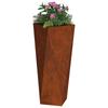 Planter 2 Pcs Rusty 30 X 30 X 75 Cm Weathering Steel
