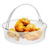 Stainless Steel Round Air Fryer Basket Heavy Duty Non Stick Cooking Basket Universal Fit Easy Clean Home Kitchen