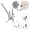10 Lbs Steel Slide Anchor Hot-Dipped Anchor Kit Chain&Rope Set Silver For Boat