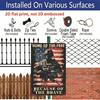 2D Flat, 1pc Vintage "Home of The Free Because of The Brave" Aluminium Sign - 8"x12" Rustic Military & Patriotic Decor, USA Flag Soldier Wall Art
