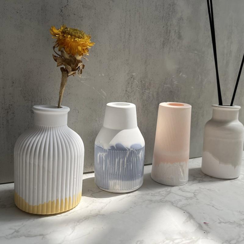 DIY Castings Moulds Small Flower Vases Mould Silicones Craft Pendants 3D Delicate Molds Flower Vases Decorations Mould