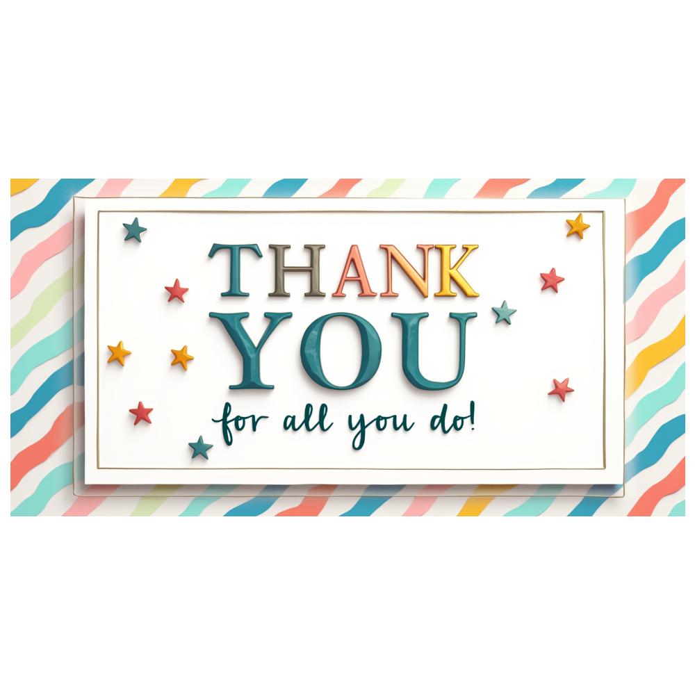 Thank You Banner High-quality Material Recognition Banner Colorful Design Thank You Sign for Team Building Office Decoration