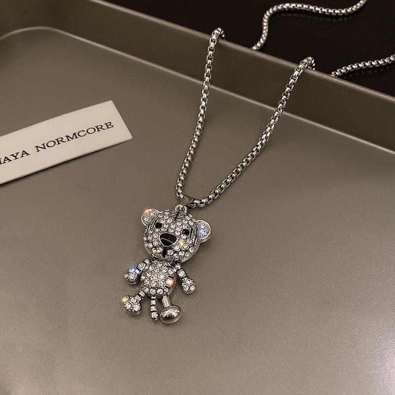 Tiger Autumn And Winter Sweater Chain Women'S Tide Long Temperament Titanium Steel Necklace Chinese New Year Accessories Decoration Cool