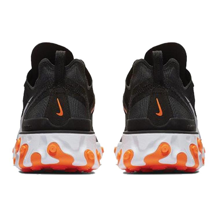 new Nike React Element 55 Black Cool Grey Total Orange