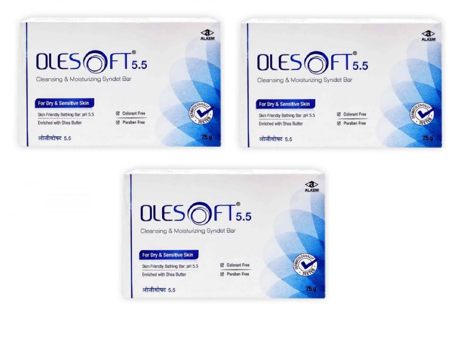 Olesoft Daily Moisturizing Bar 75gm (Pack of3*75gm)