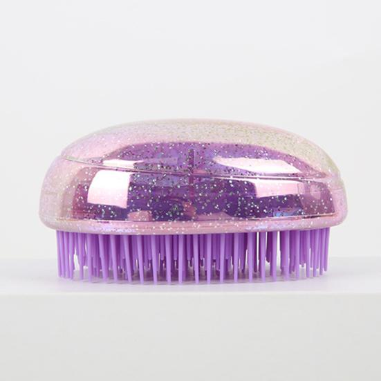 Glitzer Ovale Haarbürste Weiche Borsten Kopfhautmassage Tragbar Reise Antistatisch Mini Eiform Kamm Kinder Erwachsene Haarstyling Entwirrbürste