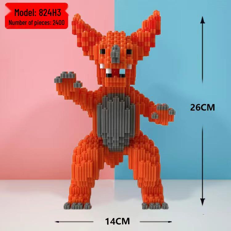 Girls' Compatible Lego: Violent Bear Building Block Series - Educational Micro-Block Interlocking Toys & Gifts