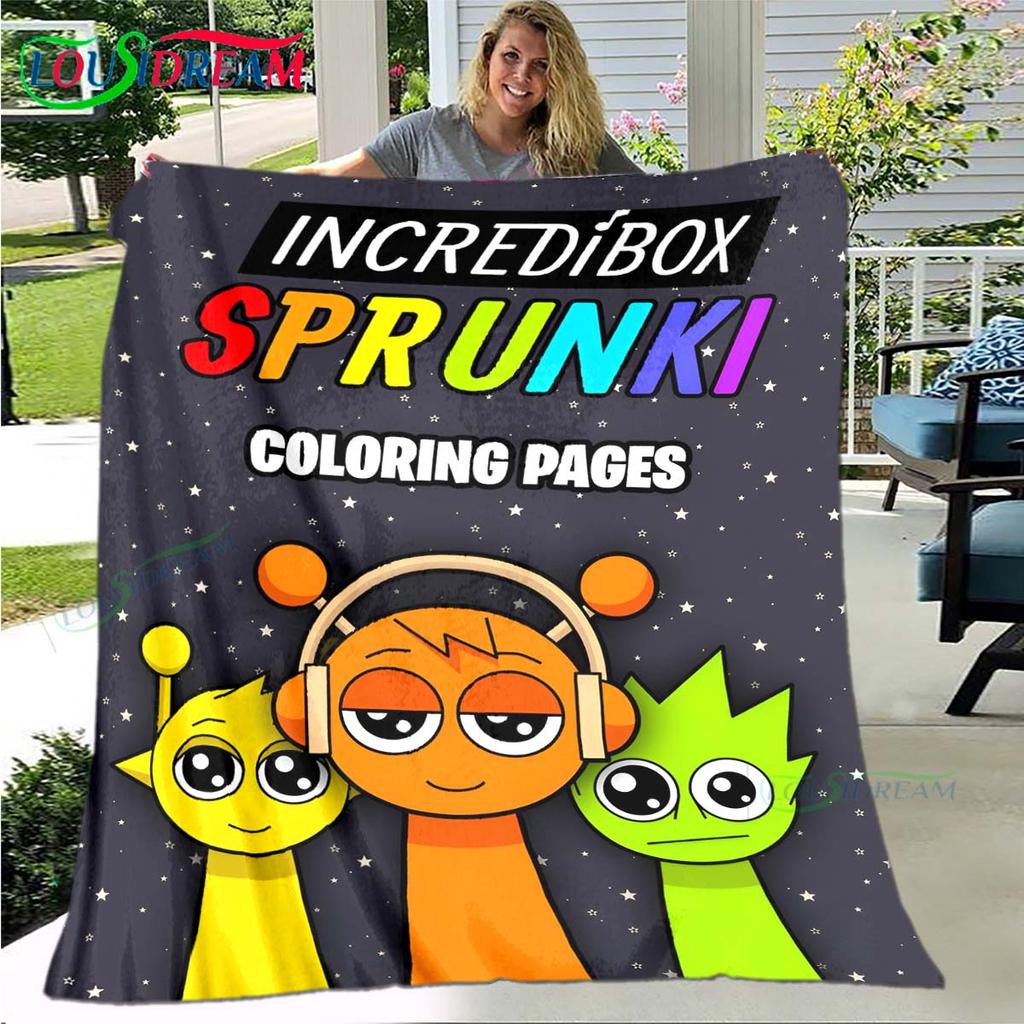 Fashion S-Sprunki Incredibox Game Four Seasons Blanket Sofa Cover Travel Bed Plush Blanket Travel Office Break Blanket Gift