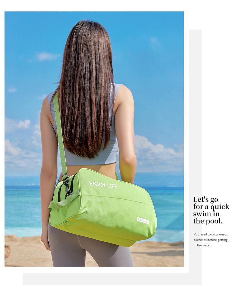 Wodoodporna torba fitness z separacją na mokre/suche, unisex torba crossbody sportowa i do jogi, ręczna kosmetyczka na przybory toaletowe i kosmetyki