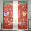 Christmas Decoration Light Ball Snowflake Sheer Curtains For Kids Bedroom Living Room Voile Curtains Xmas Kitchen Tulle Curtain