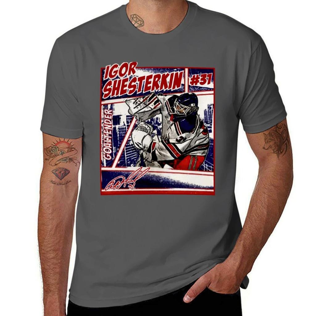 Igor Shesterkin T-Shirt Anime T Shirts Oversize T Shirts for Man Pack Cotton T-Shirt