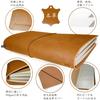 FENSPARK Travel Notebook, Regular Size, with Charm, 3 Refills, PVC Bag, Collage Material, and Stickers. A system notebook made of genuine leather with