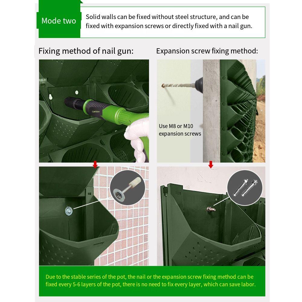 3 in 1 Vertical Wall Planter Hanging Stacked Planting Box Wall Mount Plant Holder  Indoor