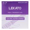 LEKATO Electric Guitar Strings Nickel Plated Steel Coated Electric Guitar Strings ((10-46))