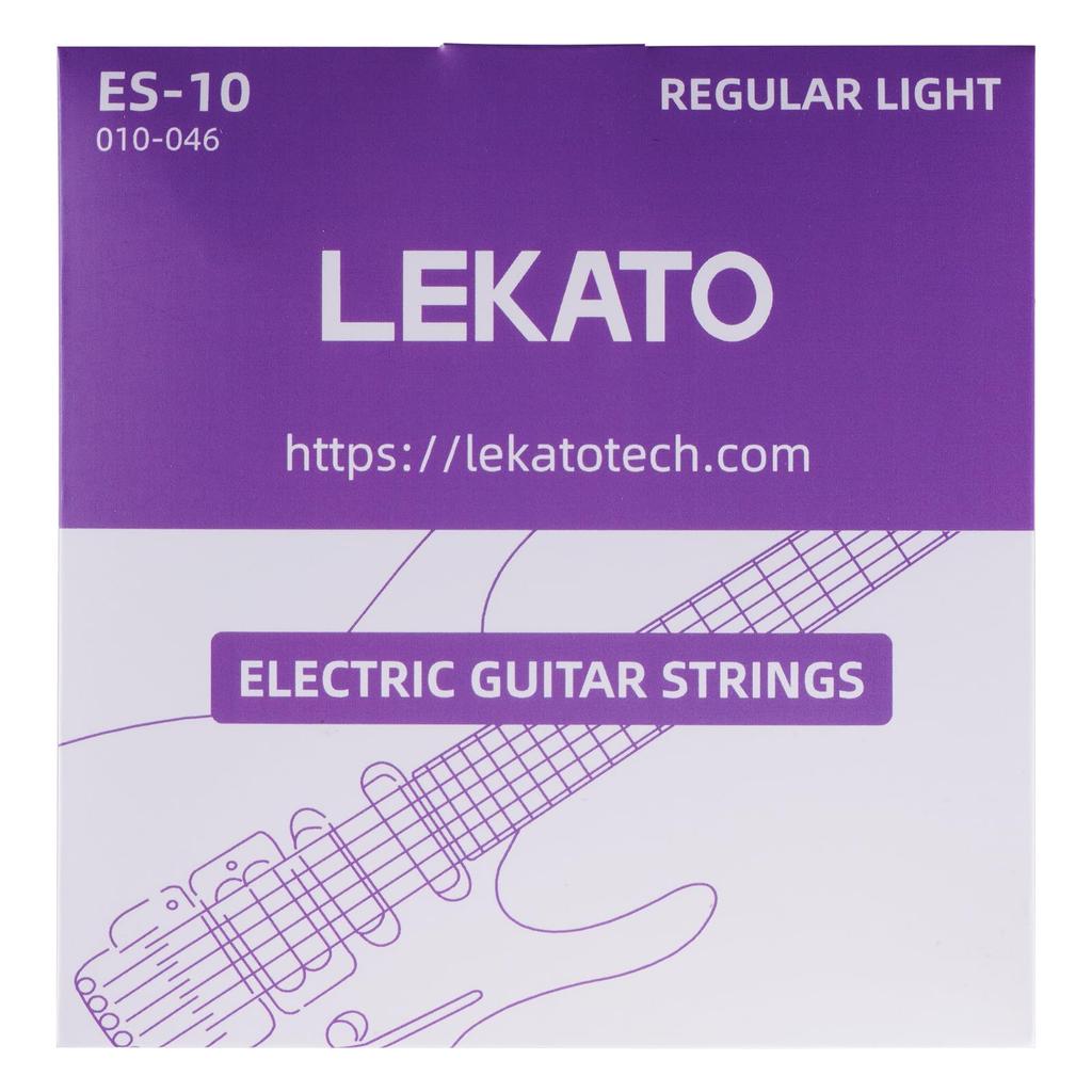 LEKATO Electric Guitar Strings Nickel Plated Steel Coated Electric Guitar Strings ((10-46))
