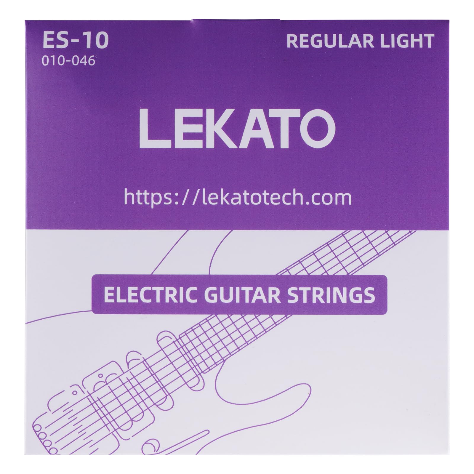 

LEKATO Electric Guitar Strings Nickel Plated Steel Coated Electric Guitar Strings ((10-46))