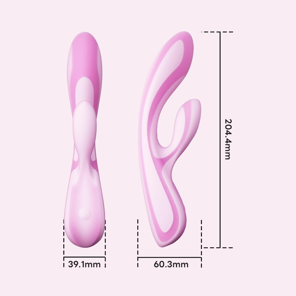 OGUGU RUBY Dual Stimulation Vibrator, Clitoral & G-Spot, Soft Silicone, Powerful Vibration, Waterproof, Quiet, Korean Brand Adult Toy