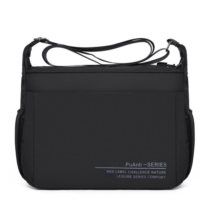 

Мужская легкая сумка Оксфорд, большая вместимость, на плечо чёрный