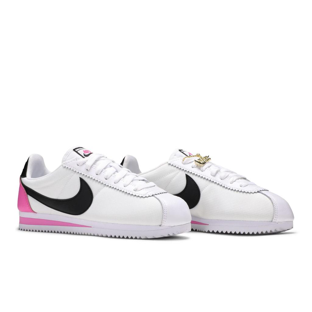 Nike Womens Classic Cortez PREM 'China Rose' (women's sizes) White / Black / China Rose Running Shoes 905614 106